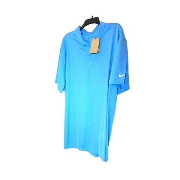 Nike Mens Blue Dri FIT Short Sleeve Collared Golf Polo Shirt Plus Sz XXXL New - Picture 4 of 10